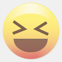 Sticker Visage Emoji Jaune Totalement Excité