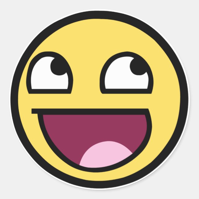Rond Sticker Visage génial (Devant)