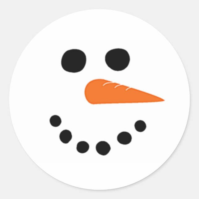Rond Sticker Visage Snowman (Devant)