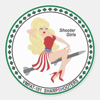 Rond Sticker VMFAT-101 "Shooter Girls" - Kara