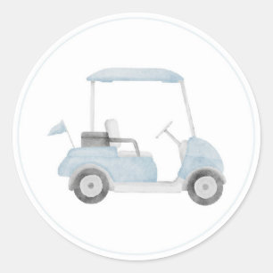 Rond sticker voiturette de golf bleu