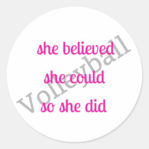 Rond Sticker Volleyball