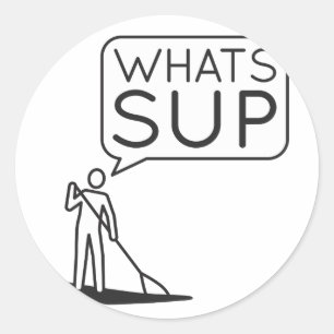 Rond Sticker Whats SUP