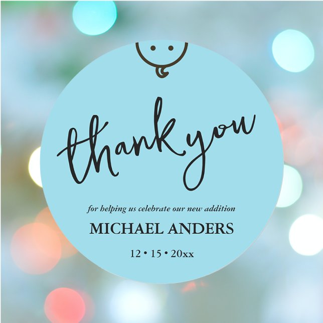 Rond Sticker Whimsical Baby Boy (Créateur téléchargé)