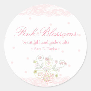 Rond Sticker Whimsical Sweet Rose Floral