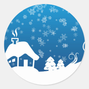 Rond Sticker Winter Wonderland