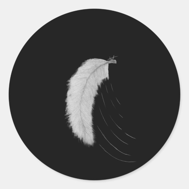 Rond Sticker with feather (Devant)