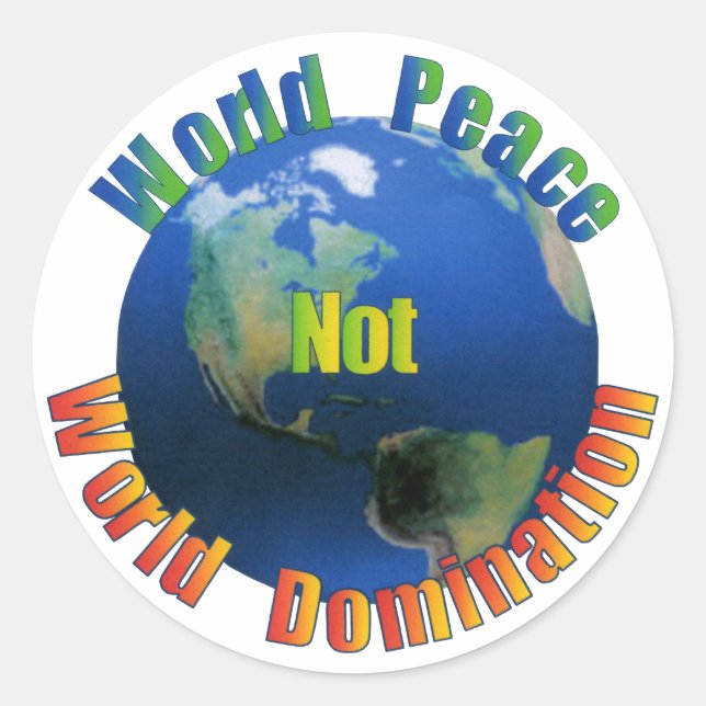 Rond Sticker World Peace (Devant)