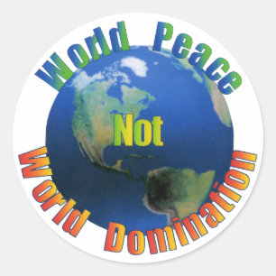 Rond Sticker World Peace