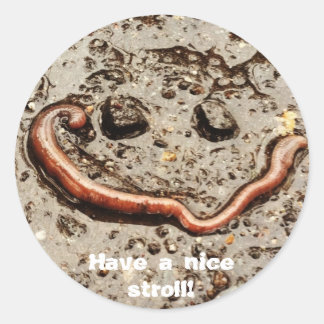 Rond Sticker Wormy Smile