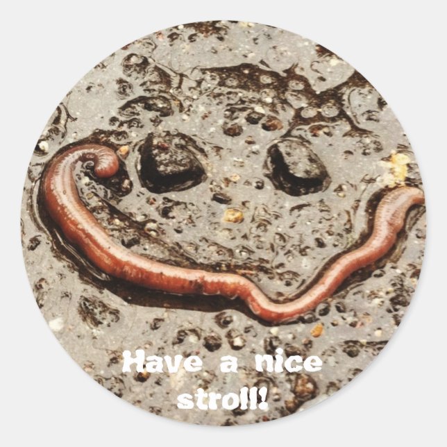 Rond Sticker Wormy Smile (Devant)