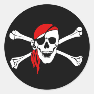 Rond Sticker Yo Ho Pirate 2