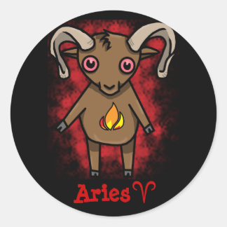 Rond Sticker Zodiac Aries !