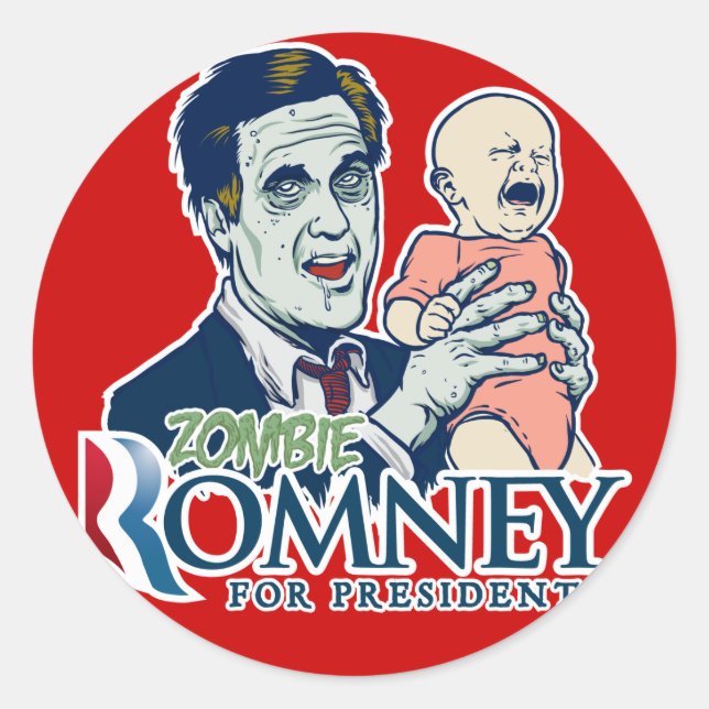 Rond Sticker Zombie Romney (Devant)
