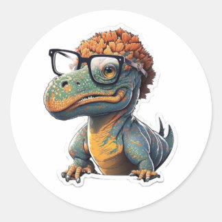 Rond Style Dino-Mite : Le Sticker Dinosaure Spectaculai