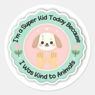 Rond Super Kid - Sticker pour animaux