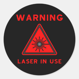 Rond Symbole d'avertissement laser rouge Sticker