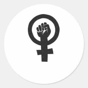 Rond Symbole féministe de l'art Sticker