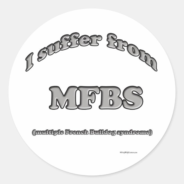 Rond Syndrome de Bulldog en France - Sticker (Devant)