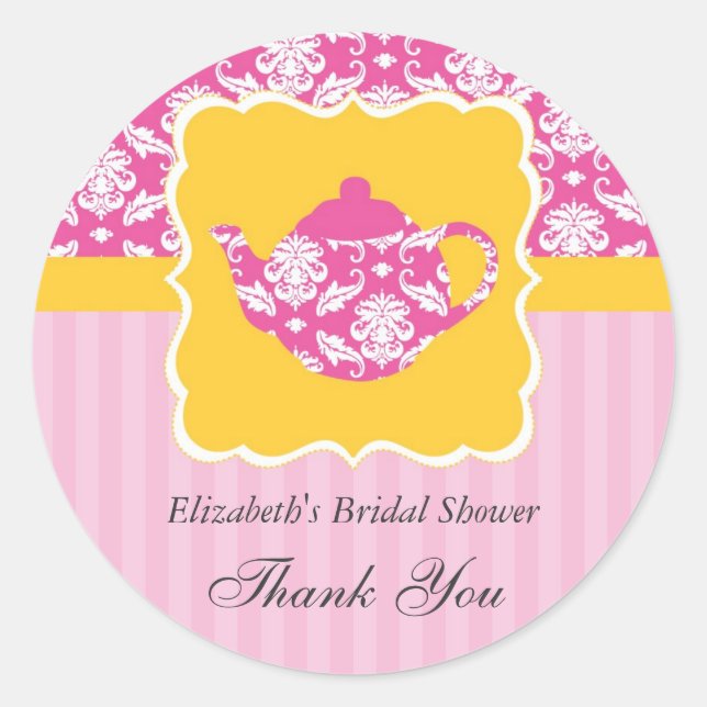 Rond Tea Pot Favoriser Sticker (Devant)