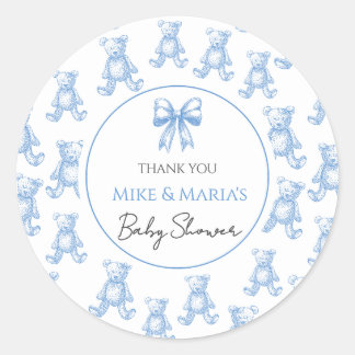 Rond Teddy bear baby shower Sticker