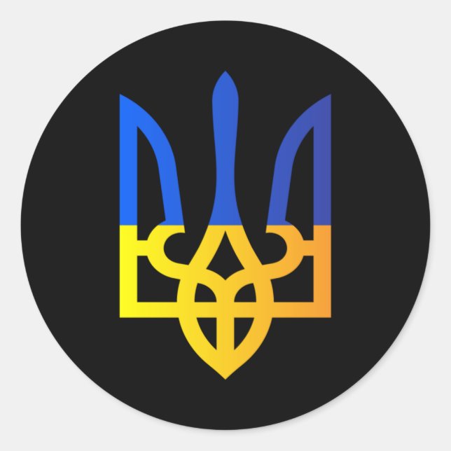 Rond Tenez-Vous Avec L'Ukraine | Sticker Trident (Devant)