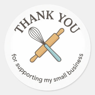 Rond Thank You for Supporting My Small Business Sticker