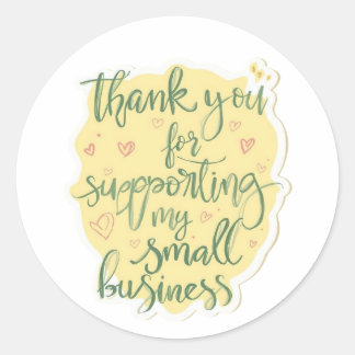 Rond Thank You for Supporting My Small Business Sticker