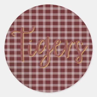 Rond Tiger Pride Preppy Sticker