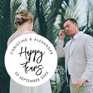 Rond Tissues for Your Happy Tears Wedding Sticker | Min
