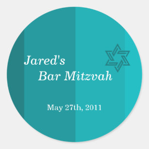 Rond Tonal Seagreen Bar Mitzvah sticker