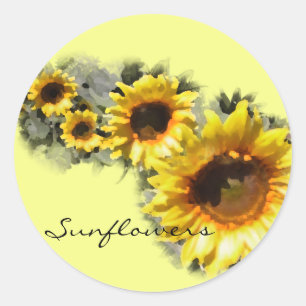 Rond Tournesols dans un Sticker de rangée