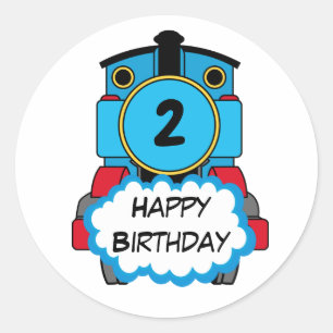 Rond Train Happy Birthday round Sticker