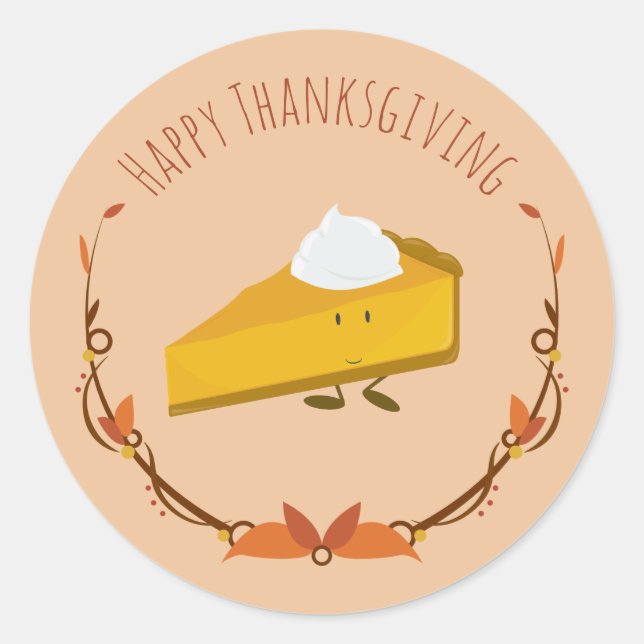 Rond tranche de bon thanksgiving | Sticker (Devant)