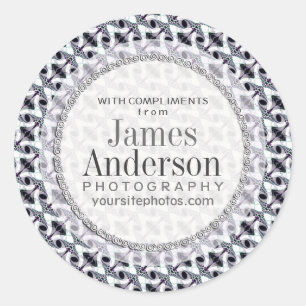 Rond Tribal Twist B&W Motif Social Business Sticker