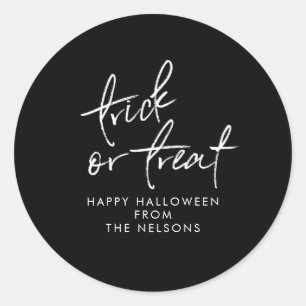 Rond Trick ou traiter Halloween Favoriser le Sticker de