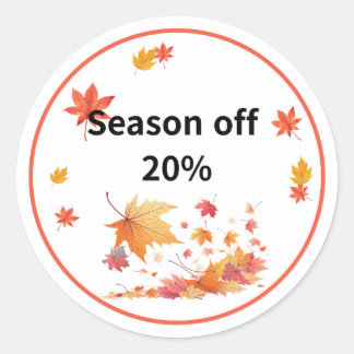Rond tumn Season Off Sticker – Fall Sale Promotion 
