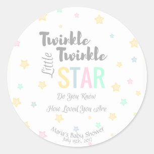 Rond Twinkle Twinkle Little Star personnalisé - Sticker