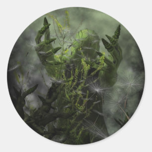 Rond Un homme plante vient Sticker