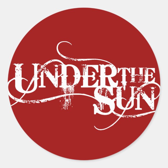 Rond UnderTheSun - Sticker RED (Devant)