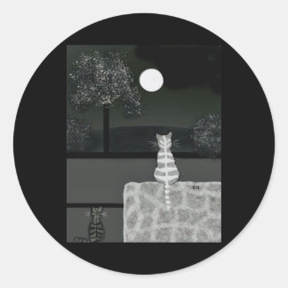 Rond Une Nuit Sombre, Les Chats Sortent Sticker