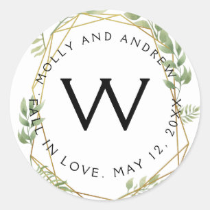 Rond verdure cristalline feuillage STICKER fête/mariage