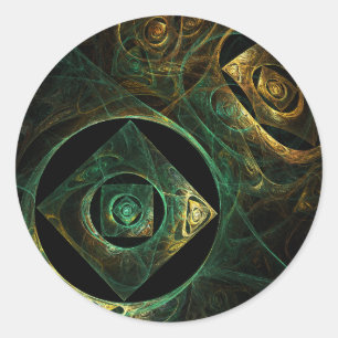 Rond Vibrations magiques Sticker Abstrait Art Round
