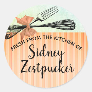 Rond vintage fouet arc de la cuisine de sticker