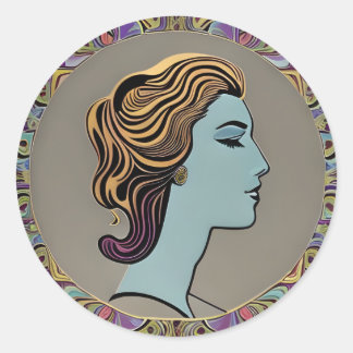 Rond Vogue Lady Sticker v2