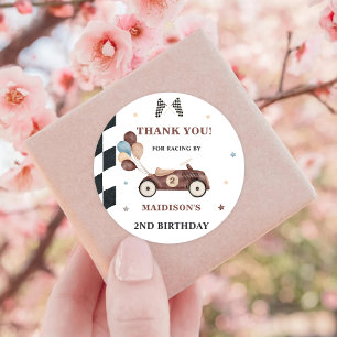 Rond Voiture de course Sticker Classic Round Party