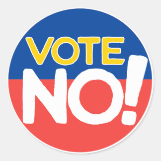 Rond Vote No Round Sticker