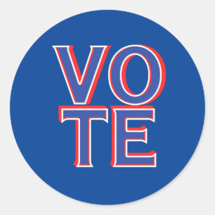 Rond Vote Round Sticker Campagne politique Marchandises