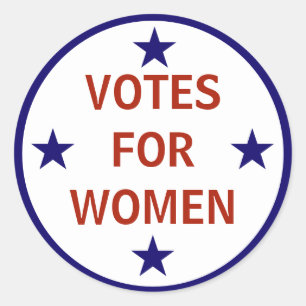 Rond Votes pour les femmes Sticker de Suffrage Historiq