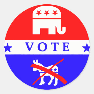 Rond Votez le sticker républicain
